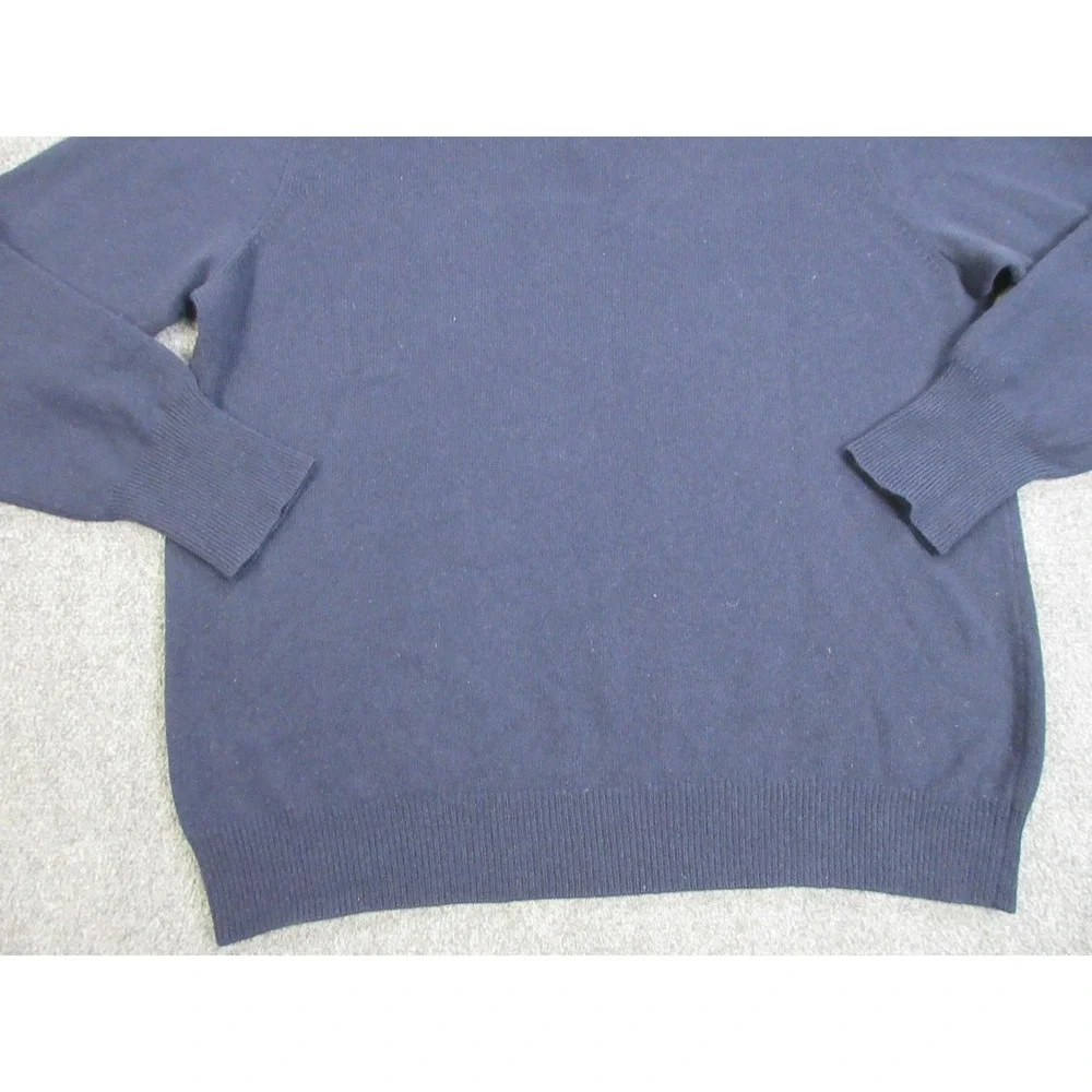 Vintage Polo By Ralph Lauren Sweater Mens 2XL Blue Polo Collar Lambswool Knit